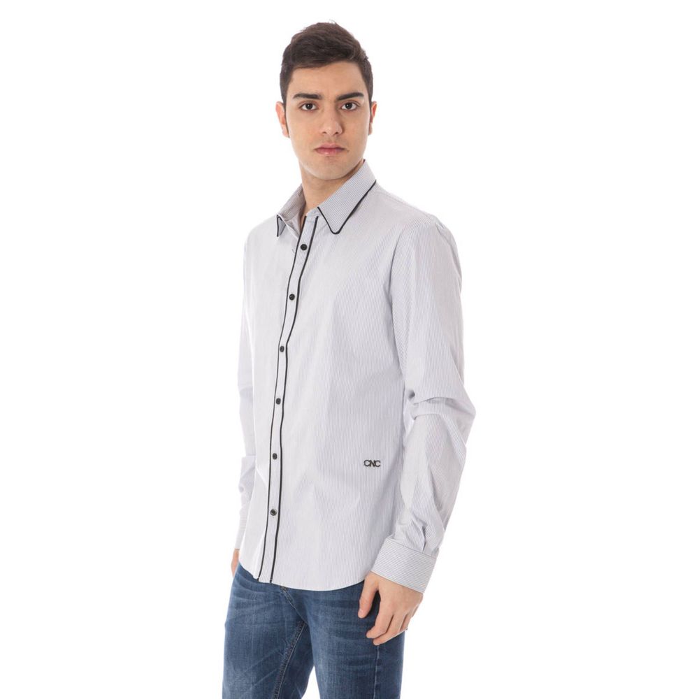 Costume National Blue Cotton Shirt Costume National