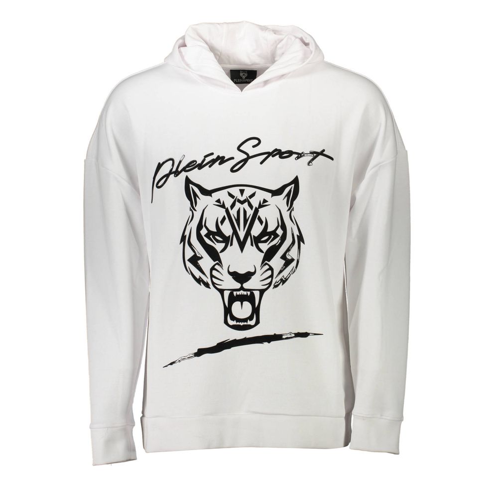 Plein Sport White Cotton Sweater Plein Sport
