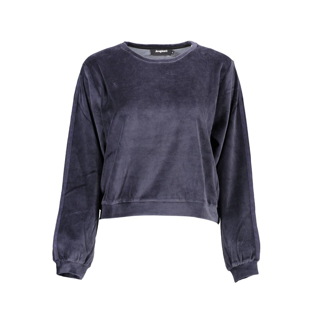 Desigual Blue Cotton Women Sweater - Eljoys Fashion 