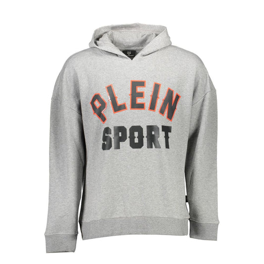 Plein Sport Gray Cotton Sweater Plein Sport