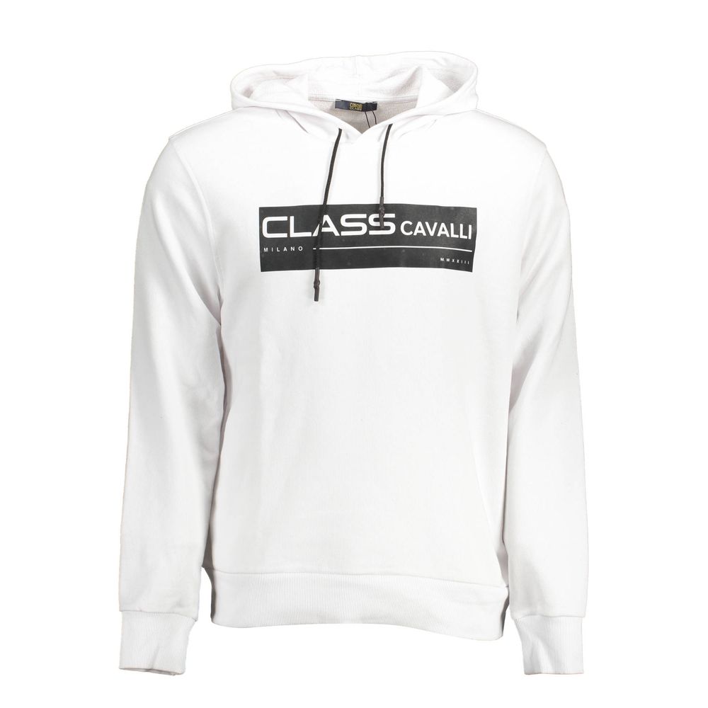 Cavalli Class White Cotton Men's Sweater Cavalli Class