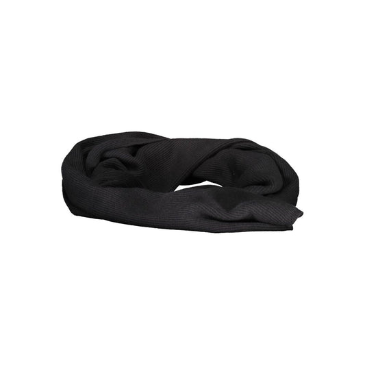 North Sails Black Cotton Men Scarf North Sails