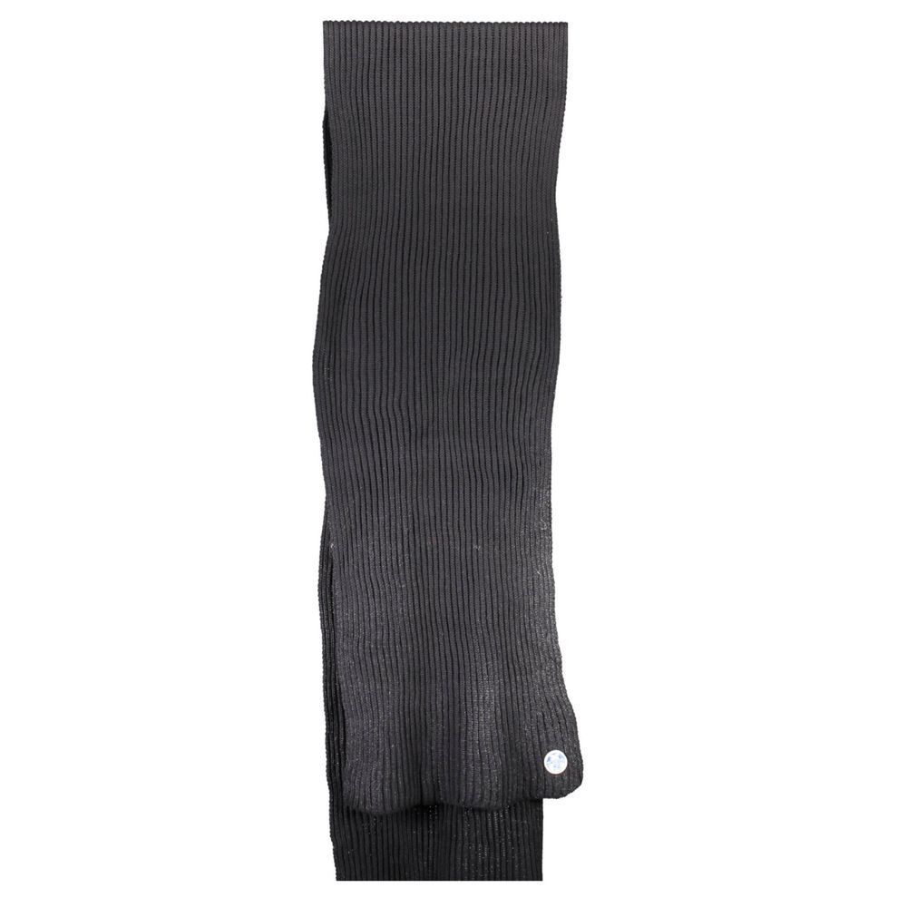 North Sails Black Cotton Men Scarf North Sails