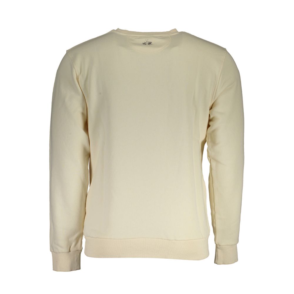 La Martina White Cotton Sweater La Martina
