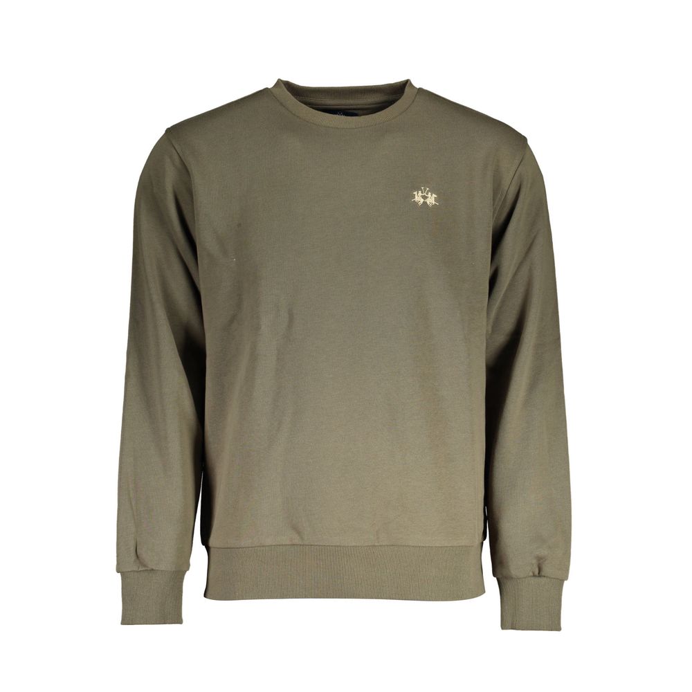 La Martina Green Cotton Sweater La Martina