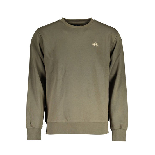 La Martina Green Cotton Sweater La Martina