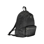 Guess Jeans Nero nylon men's backpack with adjustable straps and front zipper pockets, stylish and durable for everyday use.