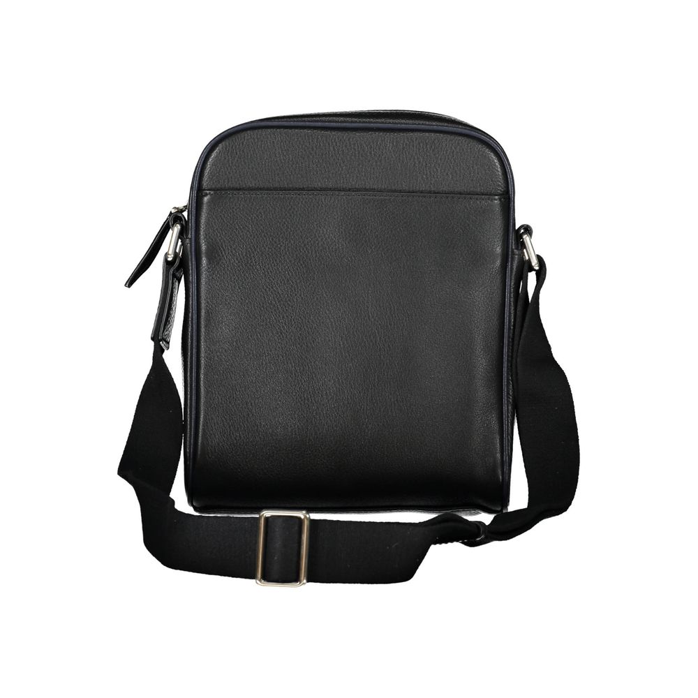 La Martina Black Leather Shoulder Bag La Martina