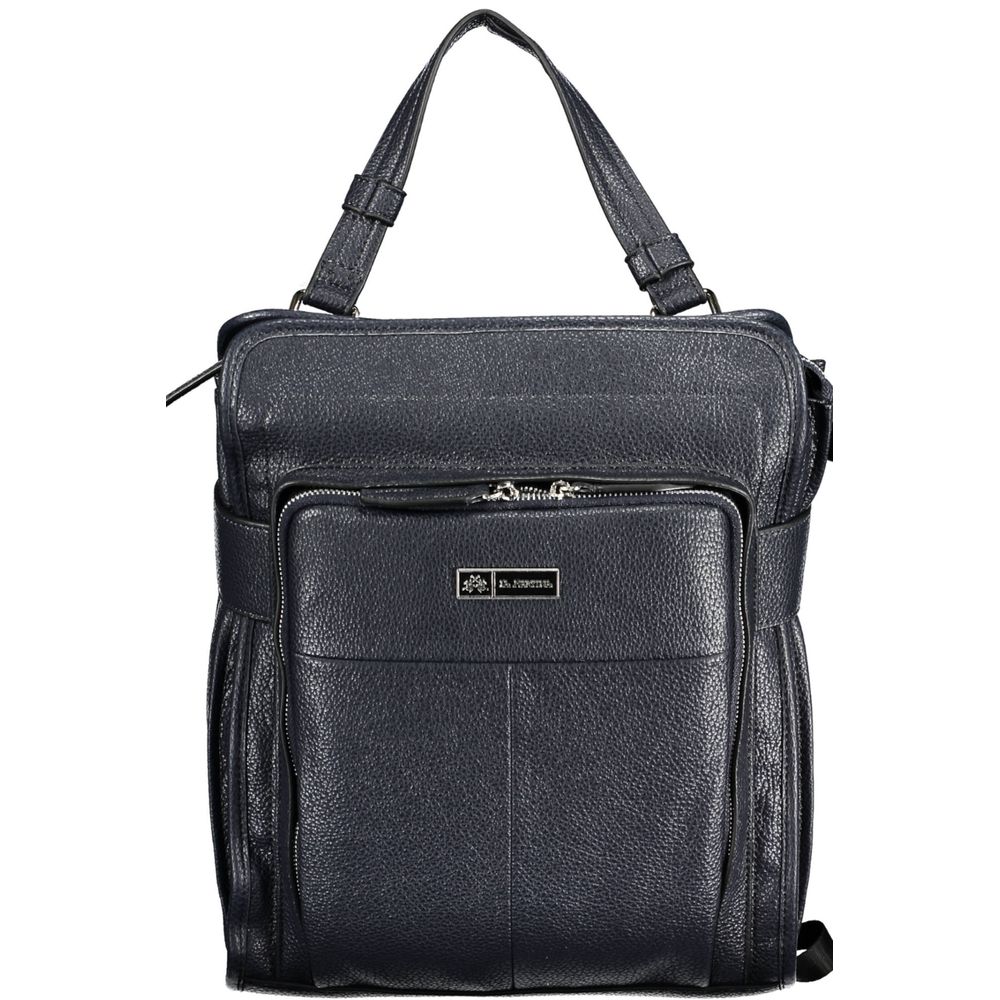 La Martina Blue Polyethylene Backpack La Martina