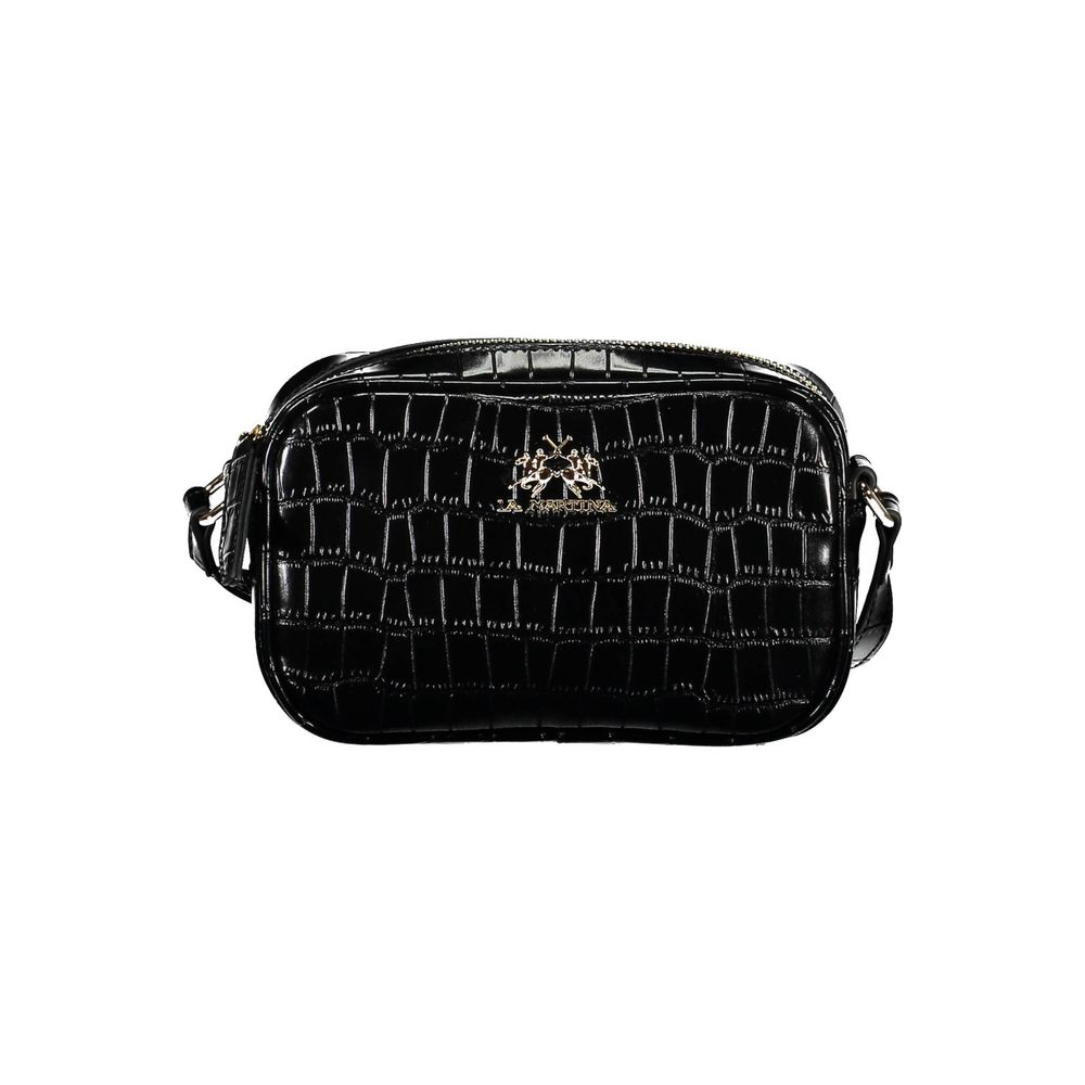 La Martina Black Polyethylene Handbag La Martina