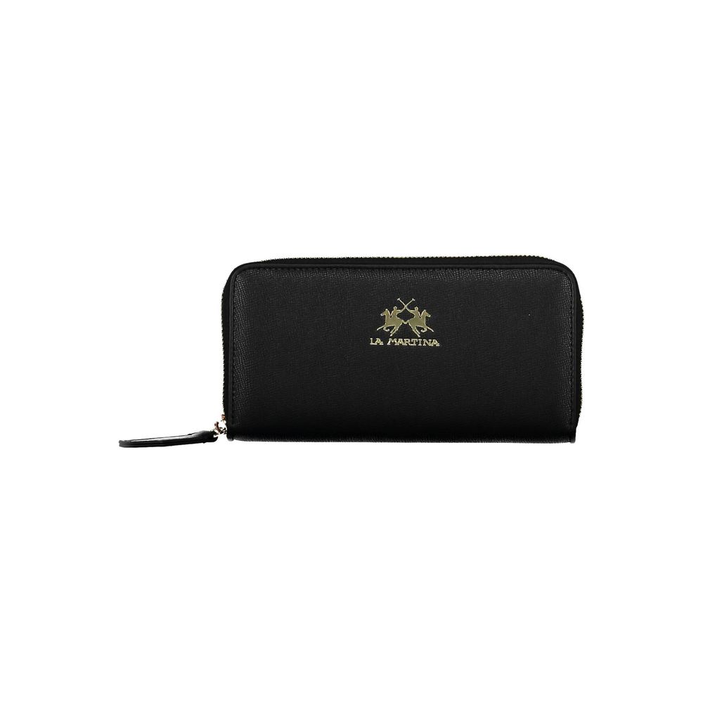 La Martina Black Polyethylene Wallet La Martina