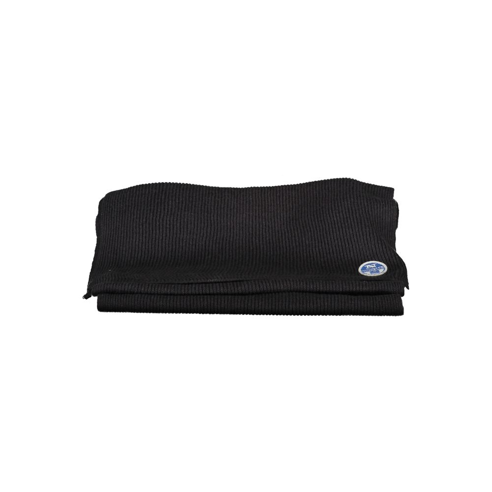 North Sails Black Cotton Men Scarf North Sails