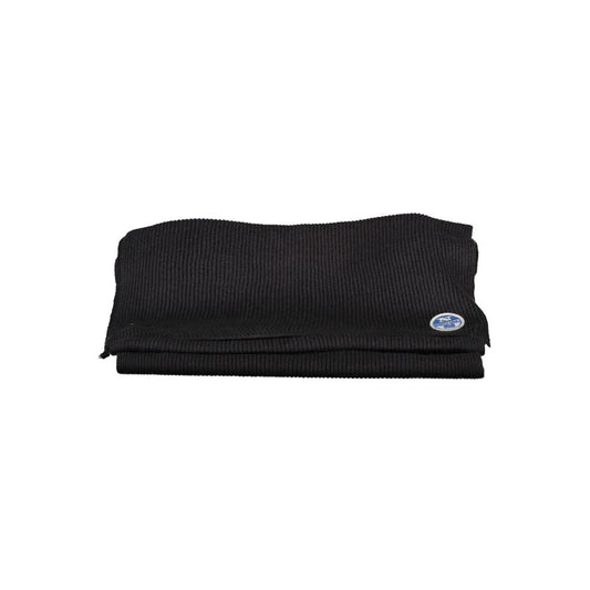 North Sails Black Cotton Men Scarf North Sails