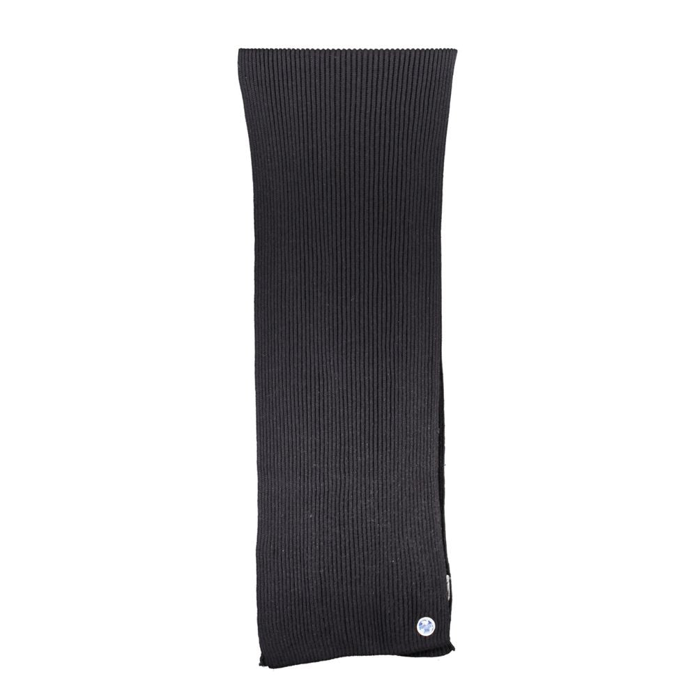 North Sails Black Cotton Men Scarf North Sails
