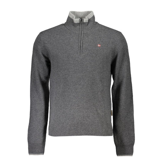 Napapijri Gray Fabric Sweater Napapijri