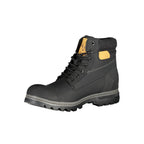 Carrera Nero Poliuretano men's stivaletto showcasing black polyurethane ankle boots with sleek design and sturdy sole.