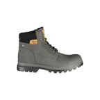 Carrera grey polyurethane men's boot with sturdy sole and ankle height, stylish and durable footwear for casual or outdoor wear.