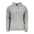Calvin Klein Grigio cotton men's sweatshirt with crew neck and long sleeves, soft fabric and casual fit.