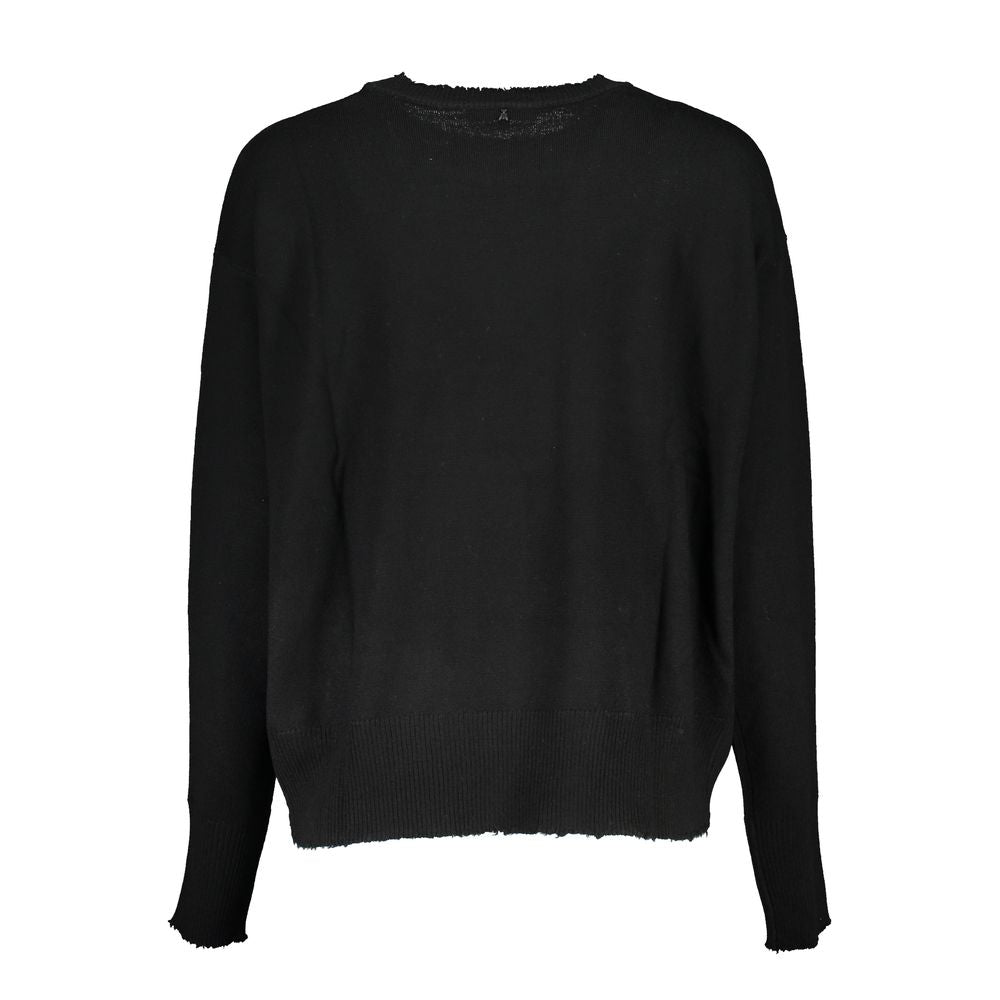 Black Tessuto women’s sweater by Patrizia Pepe featuring a cozy knit fabric, long sleeves, and a stylish, fitted design.