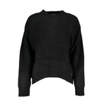 Black acrylic turtleneck sweater for women by Patrizia Pepe, featuring a cozy and stylish design.