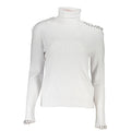 Patrizia Pepe gray women's turtleneck sweater made of polyamide, featuring a cozy fit and classic design.