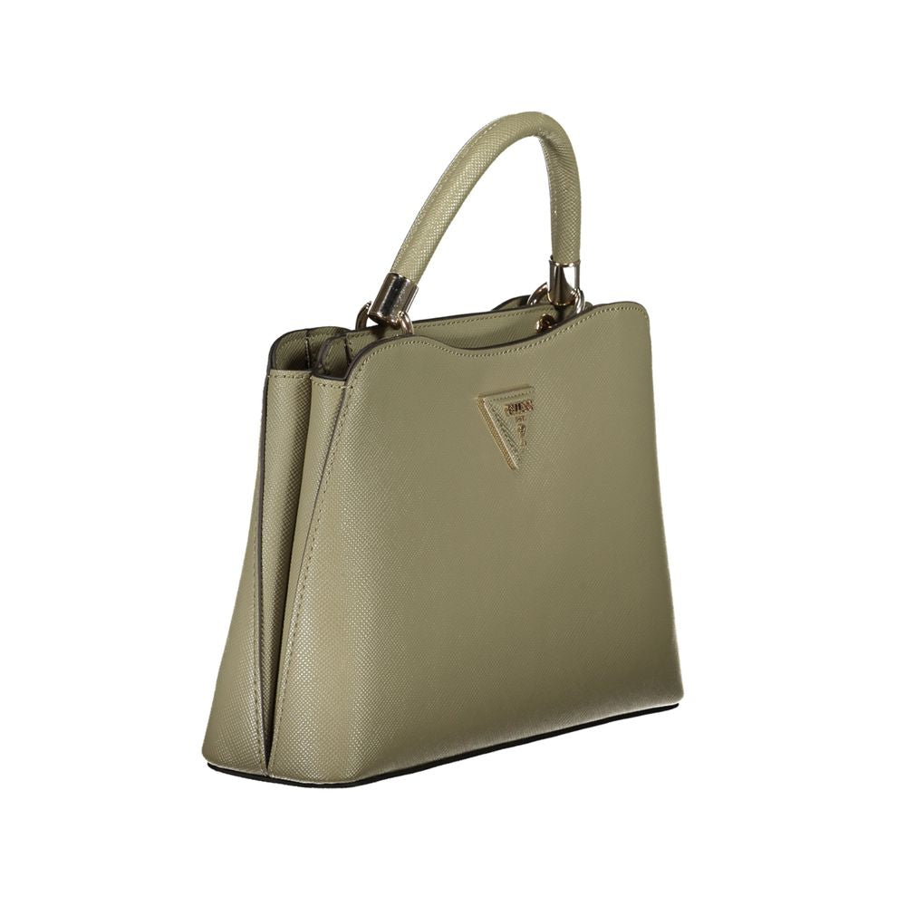 Guess Jeans Verde women's handbag made of polyurethane, stylish and versatile accessory with a sleek design.