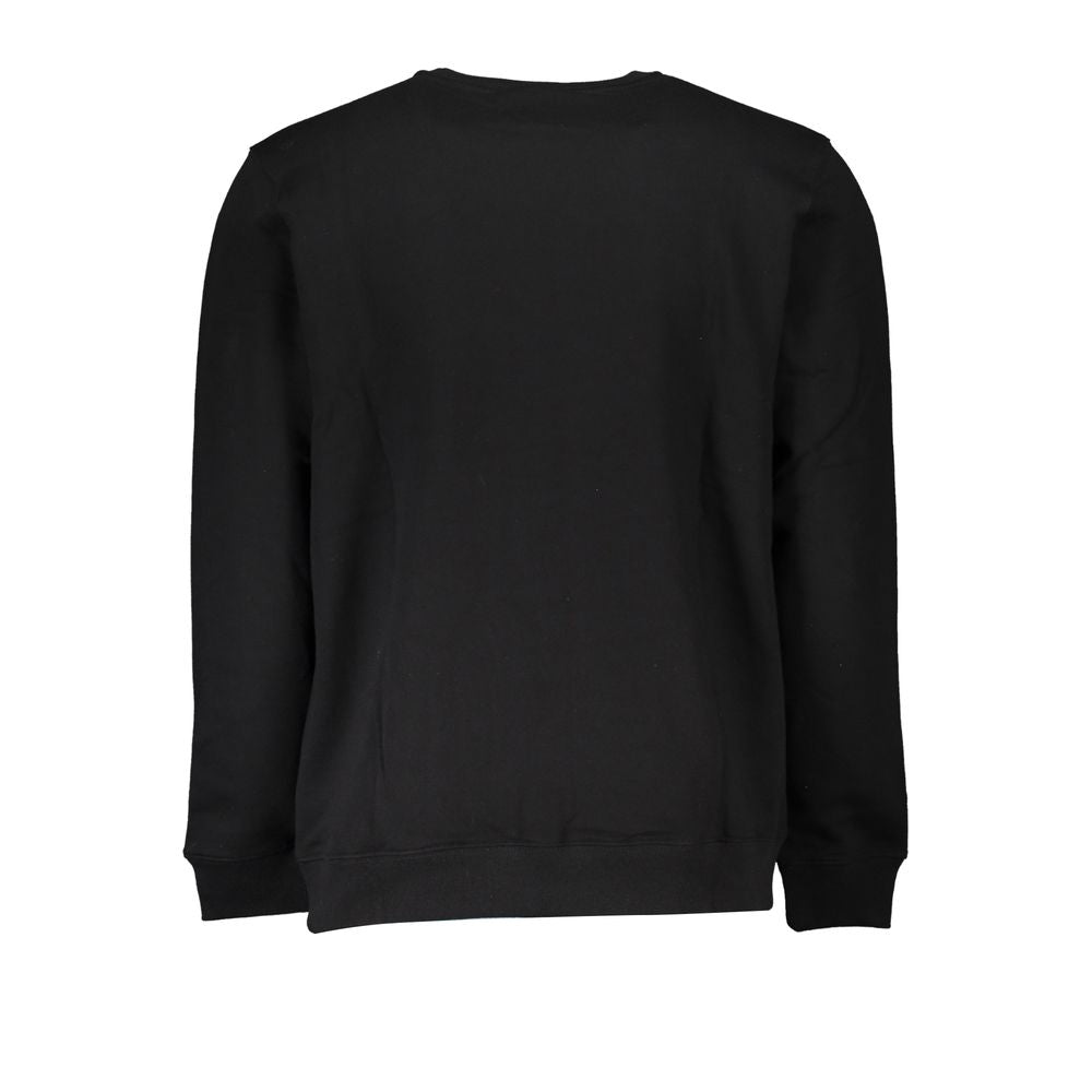 Vans black cotton men's sweatshirt with long sleeves and crew neckline, casual and comfortable for everyday wear.