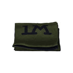 La Martina Verde acrylic men's scarf with green and white stripe pattern, soft and stylish accessory for cold weather.