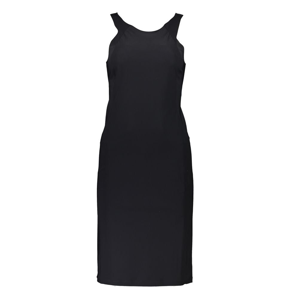 Black Patrizia Pepe women's dress made of polyamide, featuring a sleek, fitted design perfect for elegant or casual occasions.