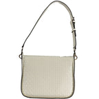 Guess Jeans Bianco women's handbag made of polyurethane with sleek design and gold-tone hardware, perfect for casual and chic outfits.