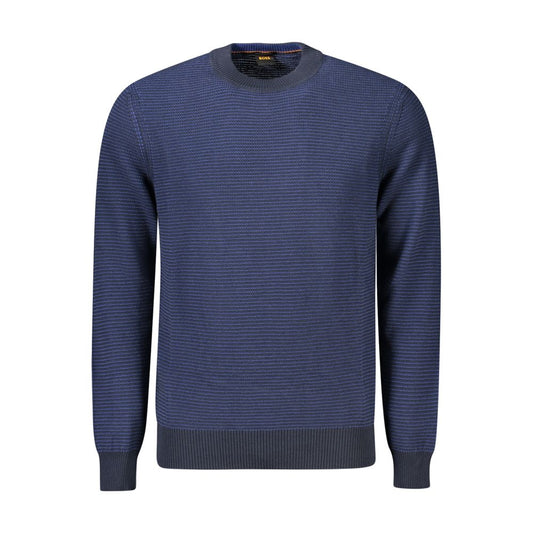 Hugo Boss Blue Cotton Sweater Hugo Boss