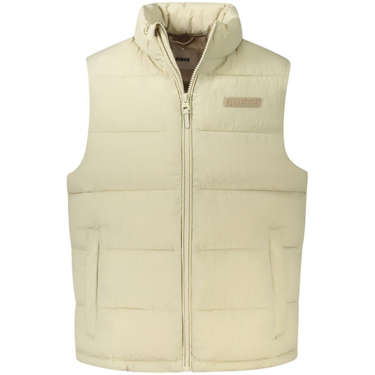 Guess Jeans Beige Polyamide Jacket Guess Jeans