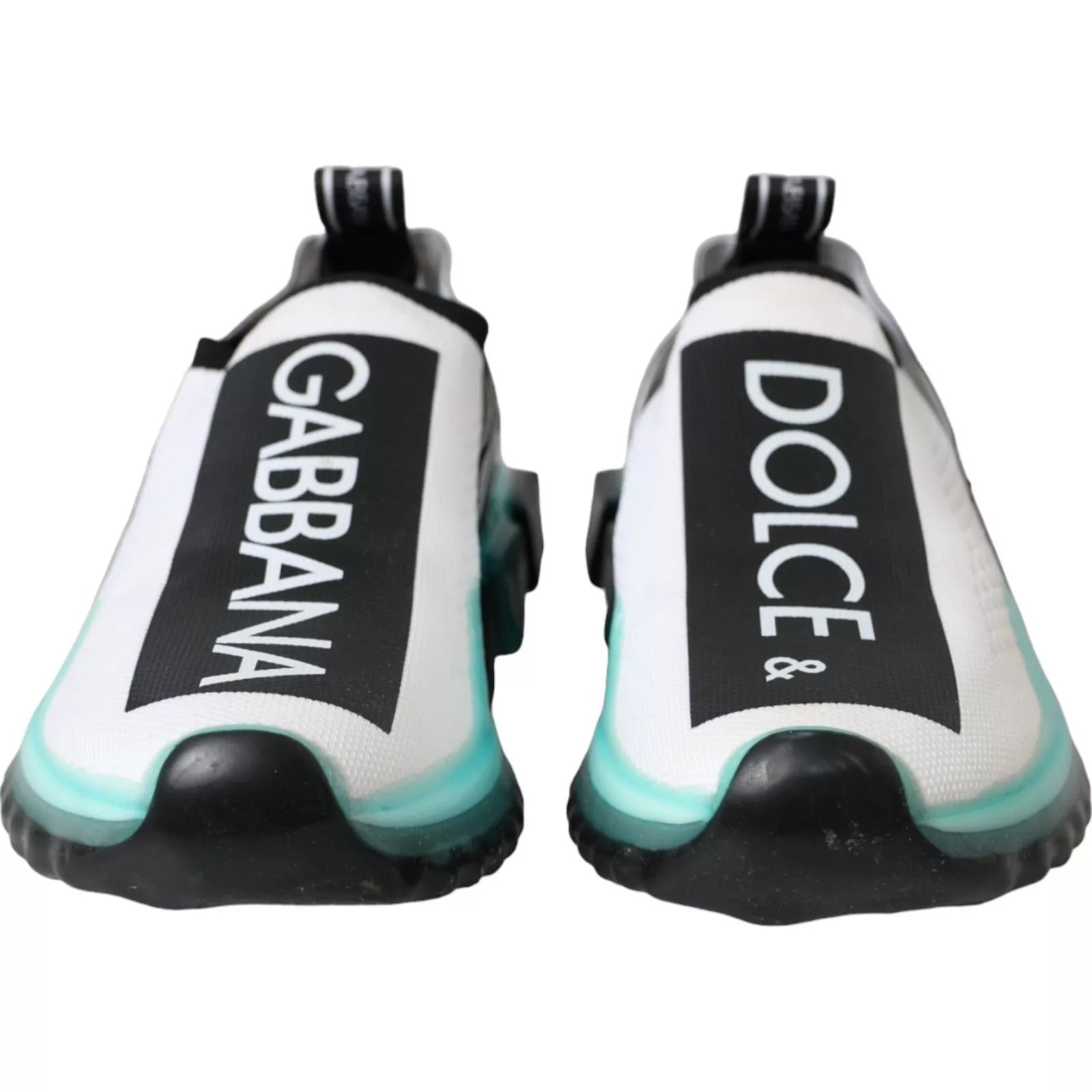 Dolce & Gabbana Black White Blue Slip On Sorrento Sneakers Dolce & Gabbana