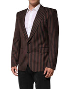 Dolce & Gabbana Dark Gray Stripe Single Breasted Blazer