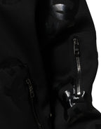 Dolce & Gabbana Black Wool Logo DG Mania Men Bomber Jacket - Eljoys Fashion 