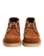 Dolce & Gabbana Brown Suede Nubuck Leather Desert Ankle Boots Shoes - Eljoys Fashion 