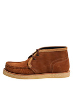 Dolce & Gabbana Brown Suede Nubuck Leather Desert Ankle Boots Shoes - Eljoys Fashion 