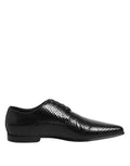 Dolce & Gabbana Black Exotic Leather Lace Up Derby Shoes - Eljoys Fashion 