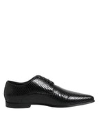 Dolce & Gabbana Black Exotic Leather Lace Up Derby Shoes - Eljoys Fashion 