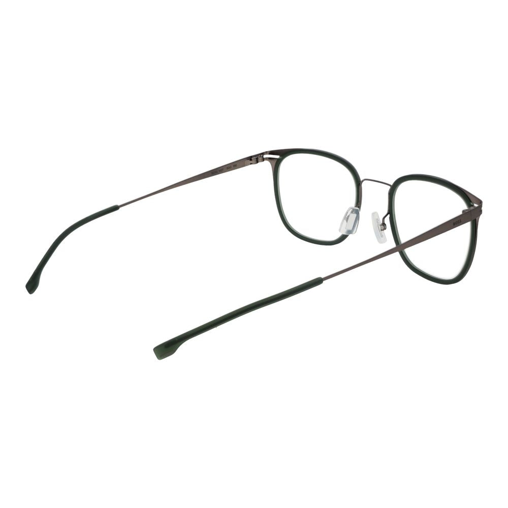 Hugo Boss bicolor stainless steel glasses frames with sleek design and modern style, shown on a plain background.