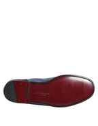 Dolce & Gabbana Blue Suede Leather Loafers Moccasin Shoes - Eljoys Fashion 