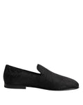 Dolce & Gabbana Black Floral Brocade Loafers Men Dress Shoes - Eljoys Fashion 