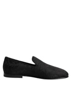 Dolce & Gabbana Black Floral Brocade Loafers Men Dress Shoes - Eljoys Fashion 