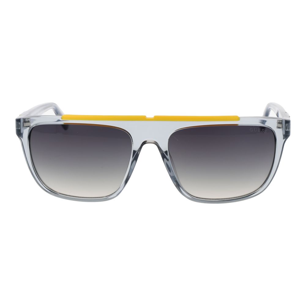 Guess gray stainless steel sunglasses with sleek frame and tinted lenses, stylish eyewear for sun protection.