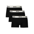 Hugo Boss Nero cotton men's boxer shorts in black, featuring a comfy fit and elastic waistband.