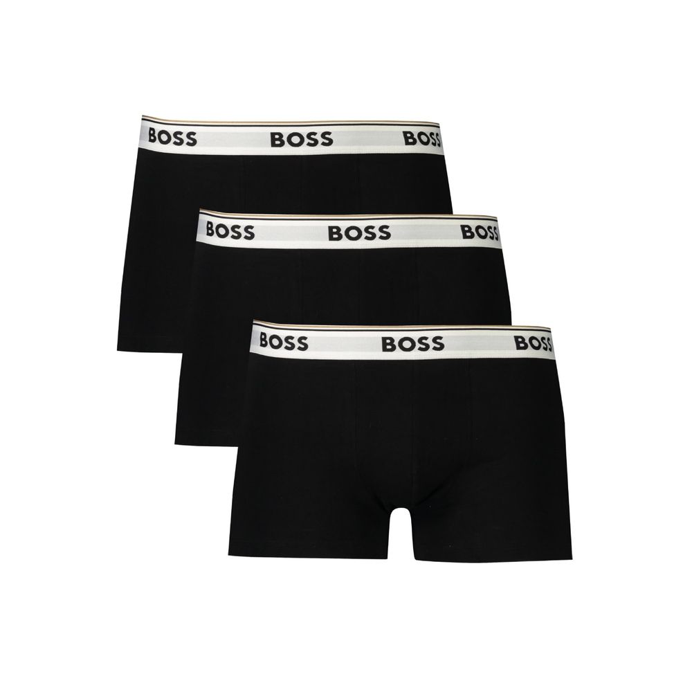 Hugo Boss Nero cotton men's boxer shorts in black, featuring a comfy fit and elastic waistband.