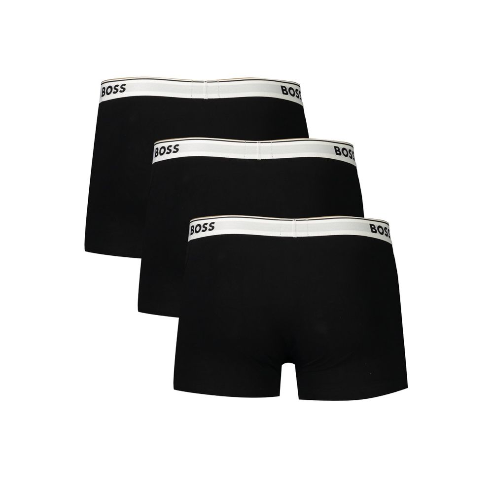 Hugo Boss Nero cotton men's boxer shorts in black with a comfortable elastic waistband and Hugo Boss logo detail.