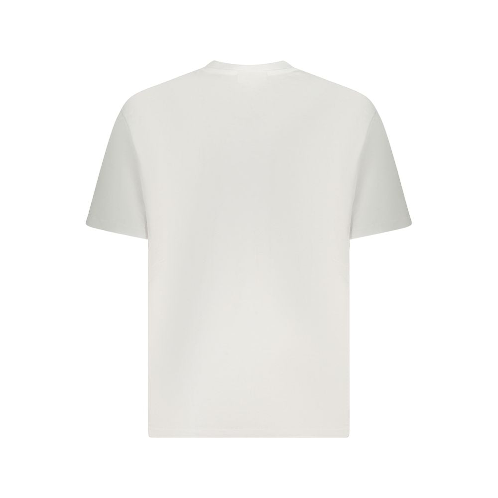 Calvin Klein men's white cotton T-shirt with crew neck and short sleeves, casual and comfortable for everyday wear.