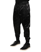 Dolce & Gabbana Black Logo DG Print Men Jogger Sweatpants Pants - Eljoys Fashion 