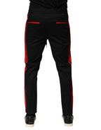 Dolce & Gabbana Red Stripe Cotton Logo Jogger Sweatpants Pants - Eljoys Fashion 